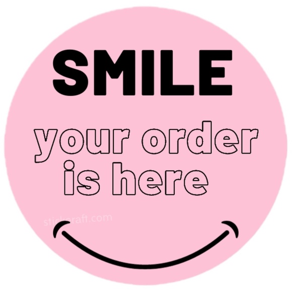 Smile Your Order Is Here Stickers - Round Packaging Labels - 100 Pcs Pack - Picture 9 of 13